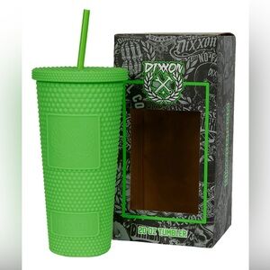 DIXXON Matte Green Tumbler with Straw